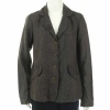 Eileen Fisher Round Notched Collar Jacket Charcoal 4