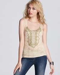 The secret to a charming, laid-back look? The Free People Secret Heart tank, with trend-right metallic detailing for ultimate daytime style. The secret to a charming, laid-back look? The Free People Secret Heart tank, with trend-right metallic detailing for ultimate daytime style.