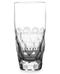 Highball glasses crafted with an elegant cut jewel-like pattern and heavy bases. This crystal barware offers a smooth, comfortable grip and extraordinary luster. Highball glasses crafted with an elegant cut jewel-like pattern and heavy bases. This crystal barware offers a smooth, comfortable grip and extraordinary luster.