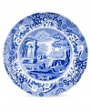 A charming rendition of the Italian countryside, the Blue Italian pattern is a beloved classic in tableware. This beautiful luncheon plate features the famous blue and white design framed by an Imari border, inspired by Chinese porcelain.