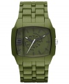 Change your look with the bold color covering this structured watch from Diesel.