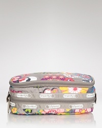 Attention beauty junkies: this LeSportsac bag keeps your product arsenal organized, styled in a cute-for-the season print. Attention beauty junkies: this LeSportsac bag keeps your product arsenal organized, styled in a cute-for-the season print.