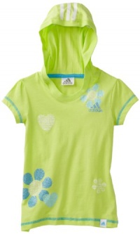 adidas Girls 2-6X Hanging Out Hoodie, Green, 6