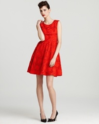 A sartorial stunner, this kate spade new york dress ignites your look with a flaming shot of red lace. Slip on the style and prepare to stand out. A sartorial stunner, this kate spade new york dress ignites your look with a flaming shot of red lace. Slip on the style and prepare to stand out.