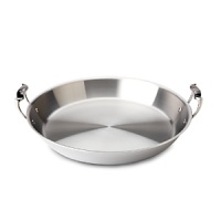 A large surface area for sautéing and browning and depth for adding liquid make this pan great for much more than simply paella. Two side handles make table service both elegant and convenient. A large surface area for sautéing and browning and depth for adding liquid make this pan great for much more than simply paella. Two side handles make table service both elegant and convenient.
