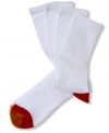 What to wear with your cushioned-sole, state-of-the-art sneakers: Cushioned-sole, state-of-the-art athletic socks, shown here in a four-pack from GoldToe.