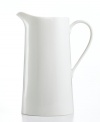 Keep it simple. In glossy white porcelain, this Martha Stewart Collection pitcher is a flawless accompaniment to any dinnerware pattern and decor.