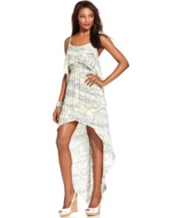 A dramatic asymmetrical hi-lo hem & abstract print makes this BCBGeneration maxi dress a hot pick for a sultry summer soiree! A dramatic asymmetrical hi-lo hem & abstract print makes this BCBGeneration maxi dress a hot pick for a sultry summer soiree!
