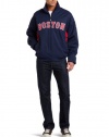 MLB Boston Red Sox Long Sleeve Lightweight Full Zip Thermabase Premier Road Jacket, Navy/Red