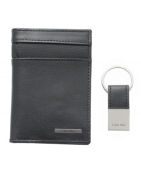 Add this wallet and key fob from Calvin Klein to complete your sleek urban look. Add this wallet and key fob from Calvin Klein to complete your sleek urban look.