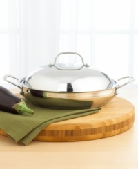 Say so long to takeout and make everyday a cooking day with Cuisinart's 12 pan. With a brilliant mirrored stainless steel exterior, this pan is as attractive as it is practical and durable. The secret is in the base where 18/4 stainless steel and pure aluminum are encapsulated to ensure fast and even heating. Limited lifetime warranty. Say so long to takeout and make everyday a cooking day with Cuisinart's 12 pan. With a brilliant mirrored stainless steel exterior, this pan is as attractive as it is practical and durable. The secret is in the base where 18/4 stainless steel and pure aluminum are encapsulated to ensure fast and even heating. Limited lifetime warranty.