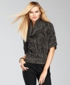 A cozy knit like INC's can only be enhanced with metallic shine! Try this classic sweater for day or night.