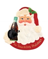 An icon of sparkling holidays. Christopher Radko pays tribute to the 125th anniversary of Coca-Cola just in time for Christmas with a snack plate evoking the classic ads of Santa sipping a Coke. An icon of sparkling holidays. Christopher Radko pays tribute to the 125th anniversary of Coca-Cola just in time for Christmas with a snack plate evoking the classic ads of Santa sipping a Coke.