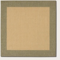 Couristan 1005/5005 Recife Checkered Field Natural/Green Rug, 7-Feet 6-Inch Square Couristan 1005/5005 Recife Checkered Field Natural/Green Rug, 7-Feet 6-Inch Square