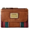 Embrace functional and free-spirited style with this colorful srtiped wallet from Fossil. Crafted from supple leather and accented with signature detailing, it flaunts multiple pockets for effortless go-everywhere accessorizing.