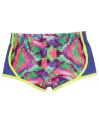 The run around. Whether it's inside or out, she'll have special style no matter where she's off to in these print shorts from Nike. The run around. Whether it's inside or out, she'll have special style no matter where she's off to in these print shorts from Nike.