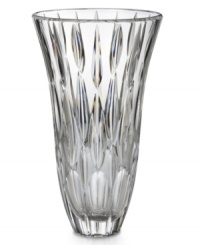 A pattern of raindrops suspended in this exquisite crystal vase creates an always-sunny arrangement. The gently flared rim and substantial weight combine in a sparkling example of enduring grace and quality. A pattern of raindrops suspended in this exquisite crystal vase creates an always-sunny arrangement. The gently flared rim and substantial weight combine in a sparkling example of enduring grace and quality.