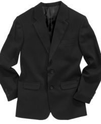 Get down to brass tacks with this simply classic blazer from Nautica in stylish stretch microfiber. Get down to brass tacks with this simply classic blazer from Nautica in stylish stretch microfiber.