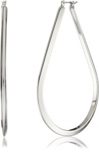 Nine West Got The Edge Silver-Tone Tear Drop Click-It Hoop Earrings Nine West Got The Edge Silver-Tone Tear Drop Click-It Hoop Earrings