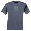 MLB New York Yankees Adult Short Sleeve Pigment Dye Tee, Road Gray