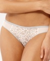 Begin your dressing with a base of modern elegance. Signature Lace bikini by DKNY. Style #443000