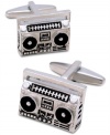 Add some volume to your business style with these boombox cufflinks from Kenneth Cole Reaction.