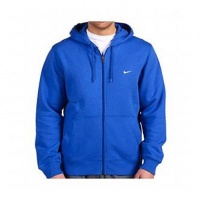 Nike Men's Classic Fleece Full Zip Hoodie Sweatshirt Blue Nike Men's Classic Fleece Full Zip Hoodie Sweatshirt Blue
