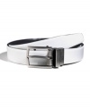 Don't over-think your morning rotation, this smooth reversible belt from Kenneth Cole quickly complements any look for the office.
