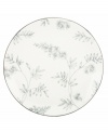 Muted, allover blooms and a smooth coupe shape give the Lenox Wisteria accent salad plates a quiet, contemporary grace. With a sumptuous platinum finish. (Clearance)