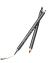 The first long-wearing, water-resistant gel eyeliner housed in an easily sharpened wooden pencil. A finely balanced, smooth gel texture allows for immediate and saturated color delivery. The dual-ended pencil's multi-purpose brush can be used to clean and define a perfect line. It can also be pulled upwards to create a smokey eye effect. One product, two luxurious looks. Bronze - a shimmering, copper brown.