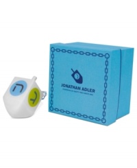 Have a dual celebration with an ornament that honors Hanukkah, too! Made of glazed porcelain, Jonathan Adler's stylish dreidel puts a modern spin on holiday cheer. Have a dual celebration with an ornament that honors Hanukkah, too! Made of glazed porcelain, Jonathan Adler's stylish dreidel puts a modern spin on holiday cheer.