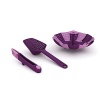 A playful color-block trio from Joseph Joseph brightens up the kitchen with rich hues and unique intelligent designs.