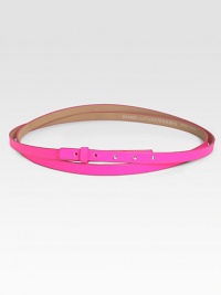 A colorful design in supple leather with minimalist appeal. Width, about ½Imported 