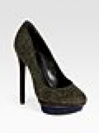 Impressive structure meets style in this glitter-coated suede pump with a towering island platform and heel. Self-covered heel, 5¾ (145mm)Island platform, 1¼ (30mm)Compares to a 4½ heel (115mm)Glitter-coated suede upperLeather lining and solePadded insoleImported Impressive structure meets style in this glitter-coated suede pump with a towering island platform and heel. Self-covered heel, 5¾ (145mm)Island platform, 1¼ (30mm)Compares to a 4½ heel (115mm)Glitter-coated suede upperLeather lining and solePadded insoleImported