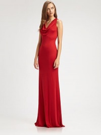 EXCLUSIVELY AT SAKS. Vibrantly-hued knit jersey, in a sexy, body-skimming style finished with an alluring, beaded cutout back.Cowl necklineFlared skirtAsymmetrical back cutout with beaded strap detailConcealed side zipFully linedAbout 47 from natural waistPolyesterDry cleanMade in USA of imported fabricModel shown is 5'10 (177cm) wearing US size 4. EXCLUSIVELY AT SAKS. Vibrantly-hued knit jersey, in a sexy, body-skimming style finished with an alluring, beaded cutout back.Cowl necklineFlared skirtAsymmetrical back cutout with beaded strap detailConcealed side zipFully linedAbout 47 from natural waistPolyesterDry cleanMade in USA of imported fabricModel shown is 5'10 (177cm) wearing US size 4.