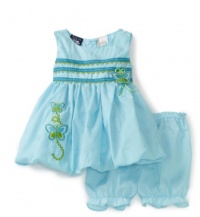 So La Vita Baby-girls Infant Bubble Dress, Blue, 12 Months