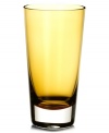 So bright now. Handcrafted by Villeroy & Boch, the Colour Concepts highball glass combines a thick sham and warm amber hue to serve up effortless modern style.