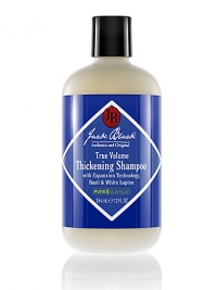 True Volume Thickening Shampoo with Expansion Technology, Basil and White Lupine. Helps hair look thicker and fuller and keeps scalp skin healthy. The PureScience formula features a blend of naturally derived surfactants and certified organic ingredients with no fragrance, parabens or colorants. Ideal for everyday use for all hair types. Safe for color-treated hair. True Volume Thickening Shampoo with Expansion Technology, Basil and White Lupine. Helps hair look thicker and fuller and keeps scalp skin healthy. The PureScience formula features a blend of naturally derived surfactants and certified organic ingredients with no fragrance, parabens or colorants. Ideal for everyday use for all hair types. Safe for color-treated hair.