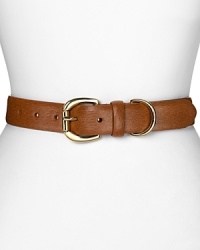 Cinch your look in traditional fashion with Lauren Ralph Lauren's textured leather belt. Paired with tonal accessories and a classic day dress, this style looks effortlessly chic. Cinch your look in traditional fashion with Lauren Ralph Lauren's textured leather belt. Paired with tonal accessories and a classic day dress, this style looks effortlessly chic.