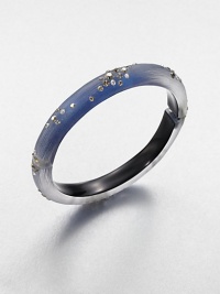 EXCLUSIVELY AT SAKS. From the Lucite Collection. A slender bangle of hand-sculpted, hand-painted Lucite, sprinkled with sparkling Swarovski crystals and gleaming golden studs.Crystal and goldtoneLuciteDiameter, about 2½Width, about ½Hinged, with magnetic closureMade in USA EXCLUSIVELY AT SAKS. From the Lucite Collection. A slender bangle of hand-sculpted, hand-painted Lucite, sprinkled with sparkling Swarovski crystals and gleaming golden studs.Crystal and goldtoneLuciteDiameter, about 2½Width, about ½Hinged, with magnetic closureMade in USA