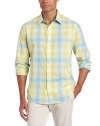 Perry Ellis Men's Long Sleeve Ombre Plaid