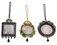 Lenox Vintage Jewel Frame Ornaments, Set of 3 Lenox Vintage Jewel Frame Ornaments, Set of 3