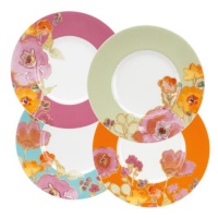 Lenox Floral Fusion Dessert Plates, 7-1/2-Inch, Assorted Colors, Set of 4 Lenox Floral Fusion Dessert Plates, 7-1/2-Inch, Assorted Colors, Set of 4