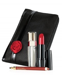 Create your most perfect lip look with this lip essentials collection. Featuring Color Design Lipstick for high-potency color, Color Fever Gloss for high-lacquered shine and Le Lipstique lip liner, all packaged together in a signature cosmetics bag to carry your makeup in style. Set includes: Le Lipstique in Spiced Apple, Color Design Lipstick in Retro Rouge, Color Fever Gloss in Up In Smoke and a cosmetics bag. Create your most perfect lip look with this lip essentials collection. Featuring Color Design Lipstick for high-potency color, Color Fever Gloss for high-lacquered shine and Le Lipstique lip liner, all packaged together in a signature cosmetics bag to carry your makeup in style. Set includes: Le Lipstique in Spiced Apple, Color Design Lipstick in Retro Rouge, Color Fever Gloss in Up In Smoke and a cosmetics bag.