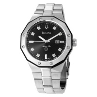Bulova Men's 98D103 Marine Star Diamond Accented Stainless Steel Bracelet Watch Bulova Men's 98D103 Marine Star Diamond Accented Stainless Steel Bracelet Watch