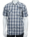 American Rag Riviera Blue Plaid SS Button Down Shirt