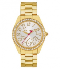 Betsey Johnson Gold Bling Time Boyfriend Watch