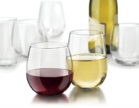 Libbey Vina 12-Piece Stemless Red and White Wine Glasses in Clear Libbey Vina 12-Piece Stemless Red and White Wine Glasses in Clear