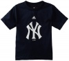 MLB Boys New York Yankees Team Logo Short Sleeve Tee (Navy, 5/6)