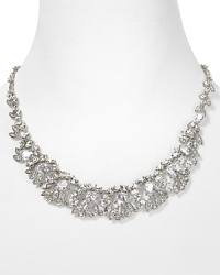 A little touch of luxury goes a long way: this Carolee necklace features an ornate collar of floral stations to give it a wholly feminine feel. A little touch of luxury goes a long way: this Carolee necklace features an ornate collar of floral stations to give it a wholly feminine feel.